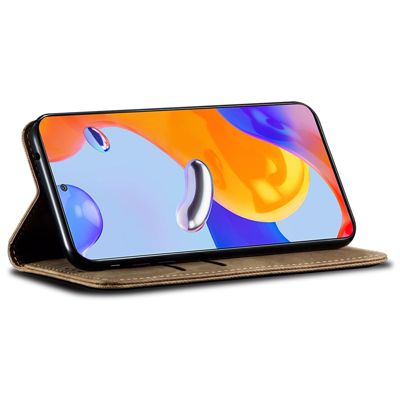 For Xiaomi Redmi Note 13R Pro 5G Phone Case PU Leather Flip Cover with Wallet Card Holder - Khaki For Xiaomi Redmi Note 13R Pro 5G Phone Case PU Leather Flip Cover with Wallet Card Holder - Khaki